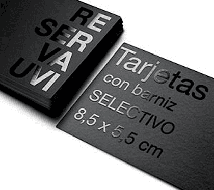 Dominio Gráfico - Tarjetas mate con brillo uv