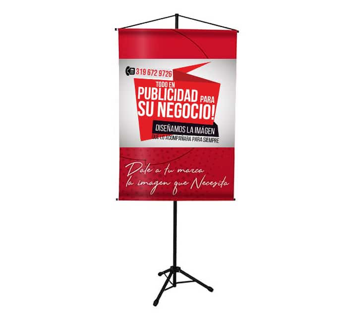 Pendones con base trípode