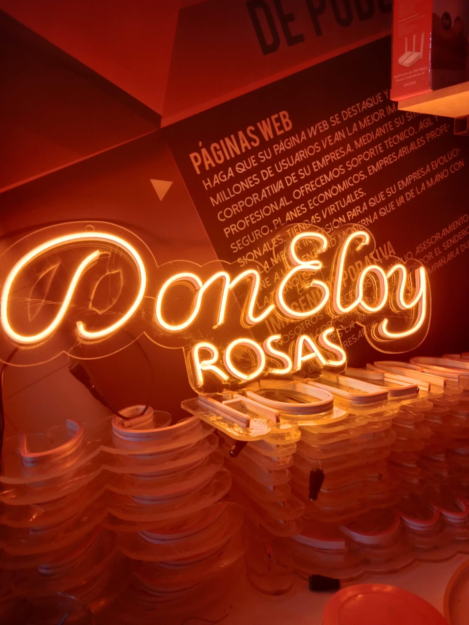 Avisos en neon