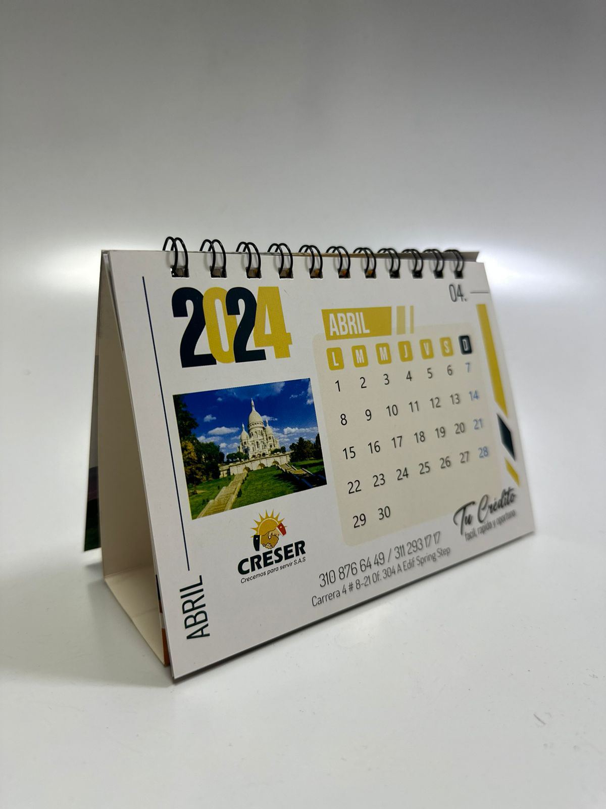 calendario de escritorio sencillo